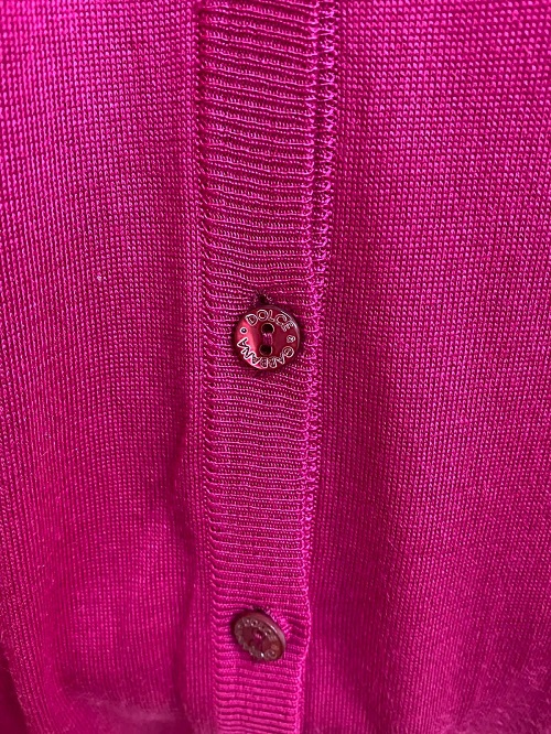 Cardigan Dolce &amp; Gabbana Rosa Com Detalhe Flores Frente Size 38