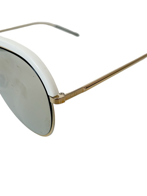 Óculos Dior Espelhado Detalhe Branco com Caixa