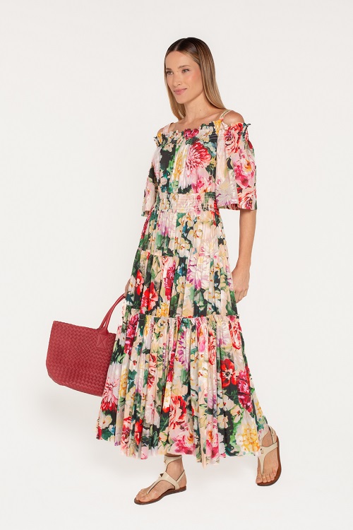 Vestido Dolce & Gabbana Floral Size S com Capa de Proteção