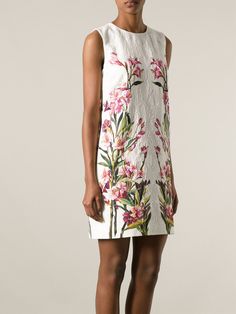 Vestido Dolce &amp; Gabbana Off White Est Floral Size 40