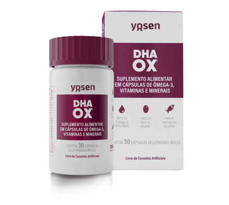 DHAOX® - Supl. Alimentar a base de Ômega 3 (DHA) -30 caps