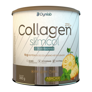 COLLAGEN SLIMCOL 300g Abacaxi c/ Hortelã - Colágeno Verisol + Ácido Hialuronico