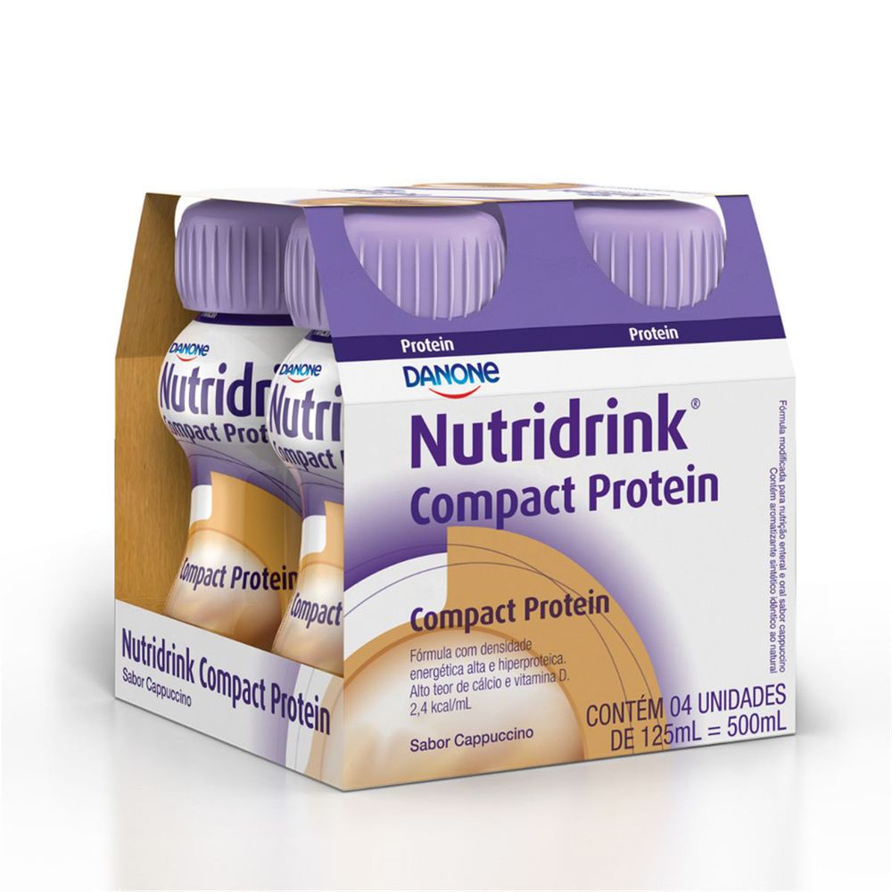Nutridrink Compact Protein Capuccino Danone - Kit 4 un de 125 mL