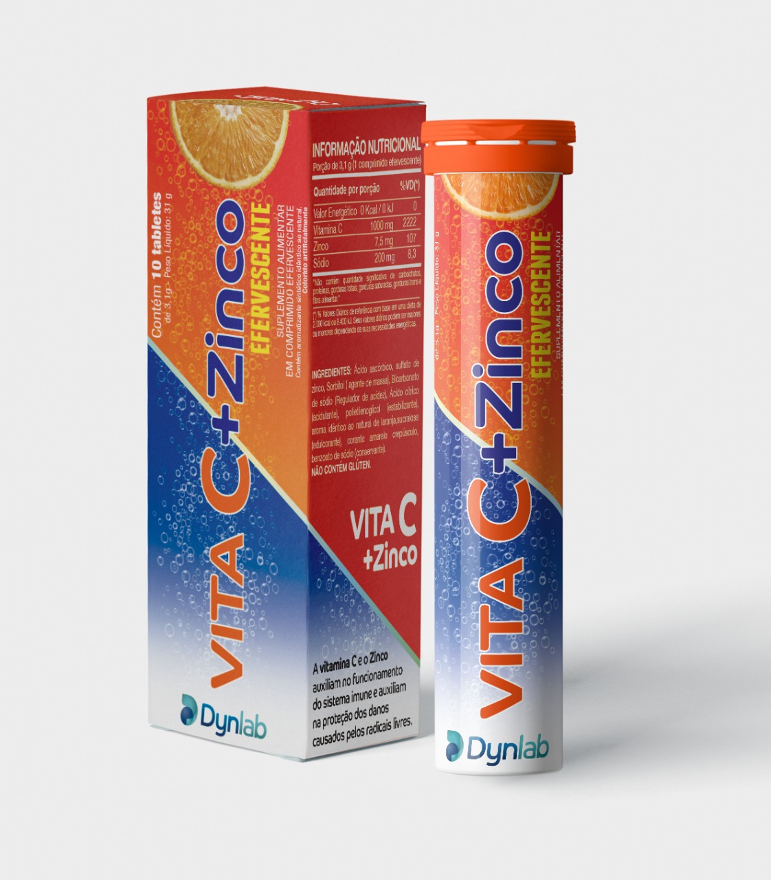 VitaC + Zinco Efervescente 10 comprimidos