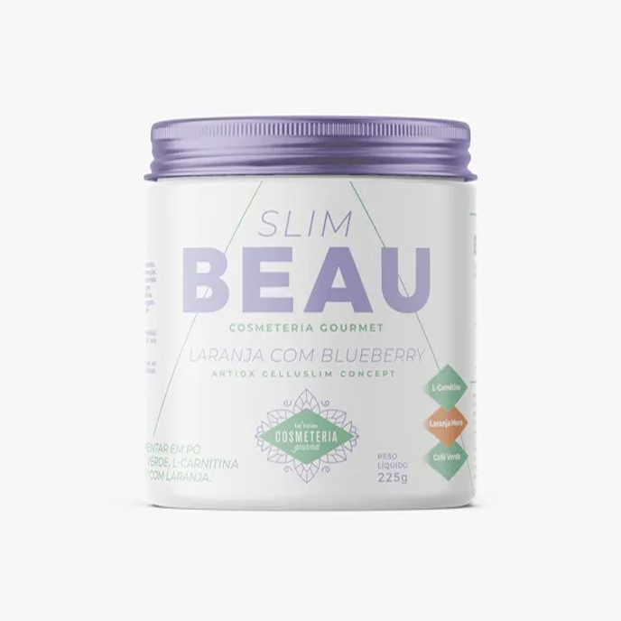 Slim Beau - Cosmeteria Gourmet - Sabor Laranja e Blueberry - 225g