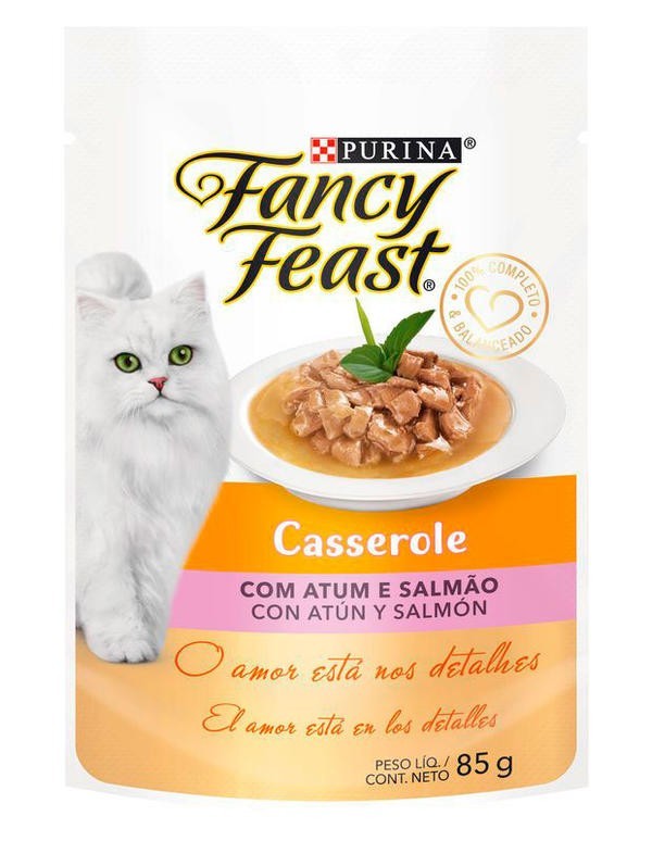 FANCY FEAST SACHE CASSEROLE ATUM SALMÃO 85 g
