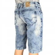 Bermuda Jeans Estonada Com Elastano R Sete (005505)