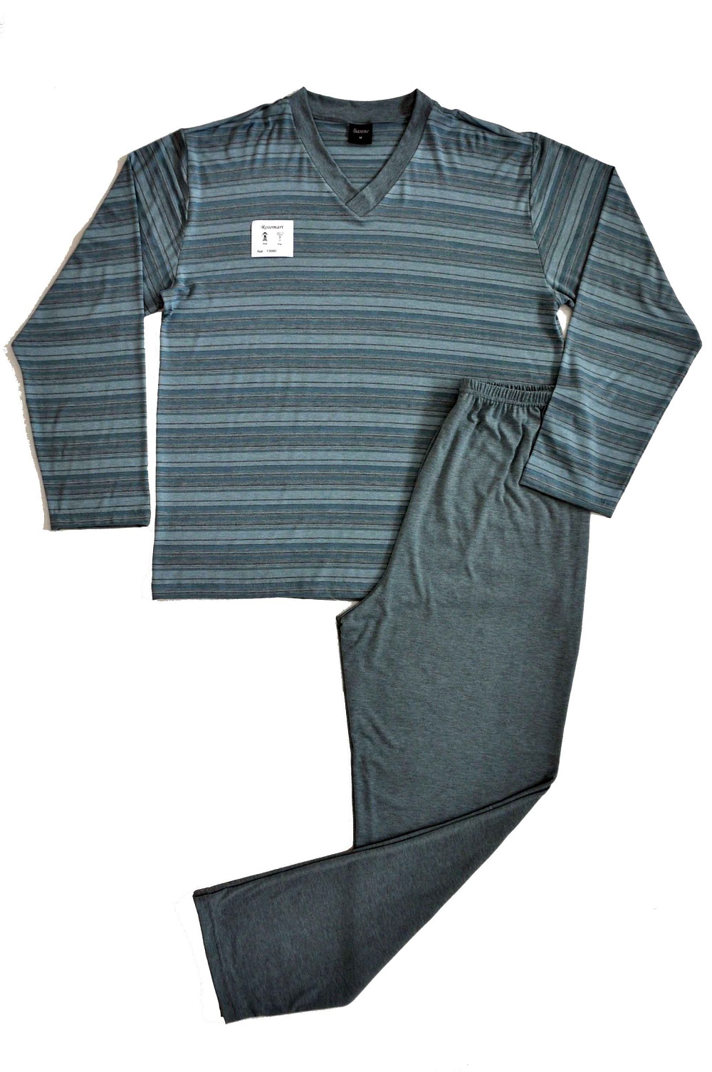 Pijama Manga Longa Com Calca Listrado - Rosemari (13980P)