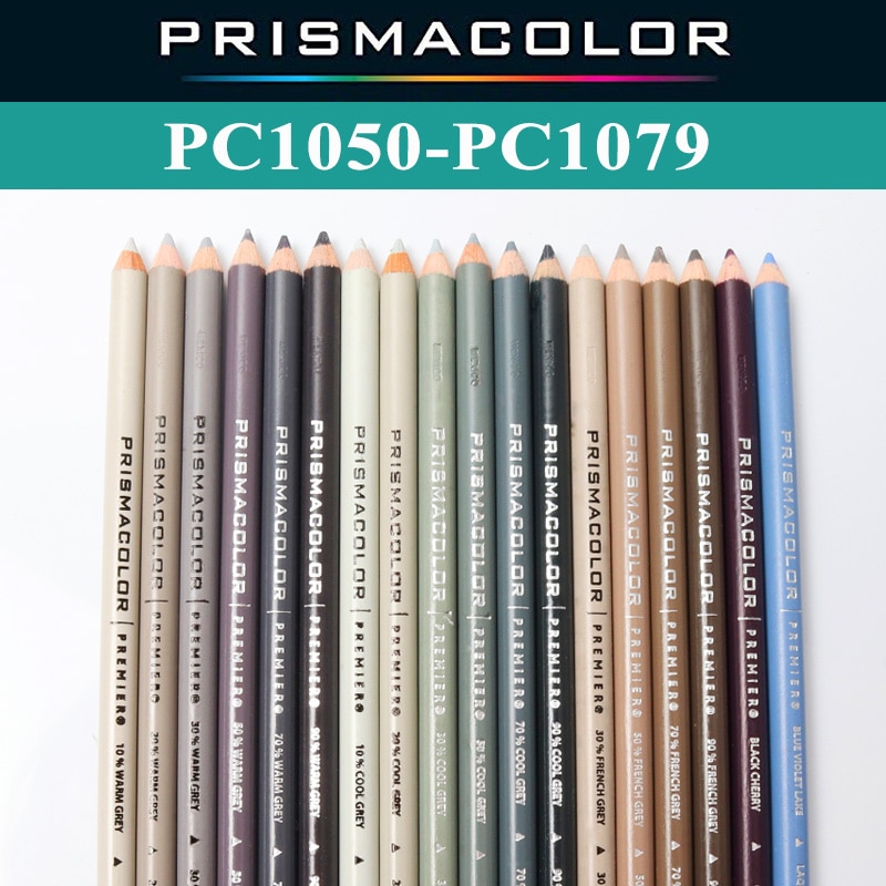 Americano prismacolor sanfu óleo colorido lápis cinza série pc1068 única cor colores conjunto de arte material escolar