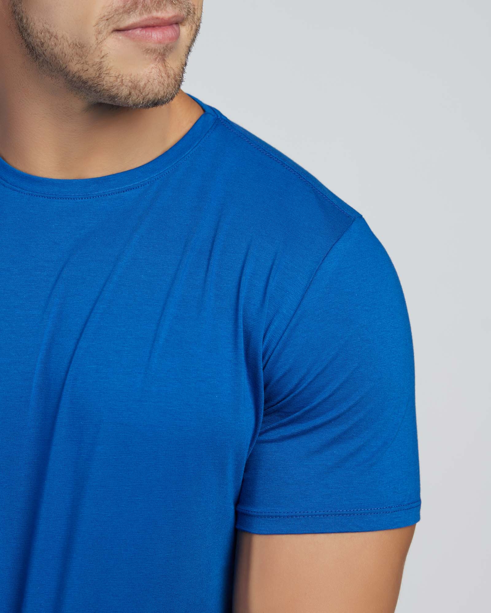Camiseta Masculina Cotton Azul Royal
