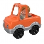 Little People - Mini Figura e Veículo - Carro Laranja