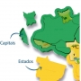 Quebra cabeças Mapa Brasil Plástico 