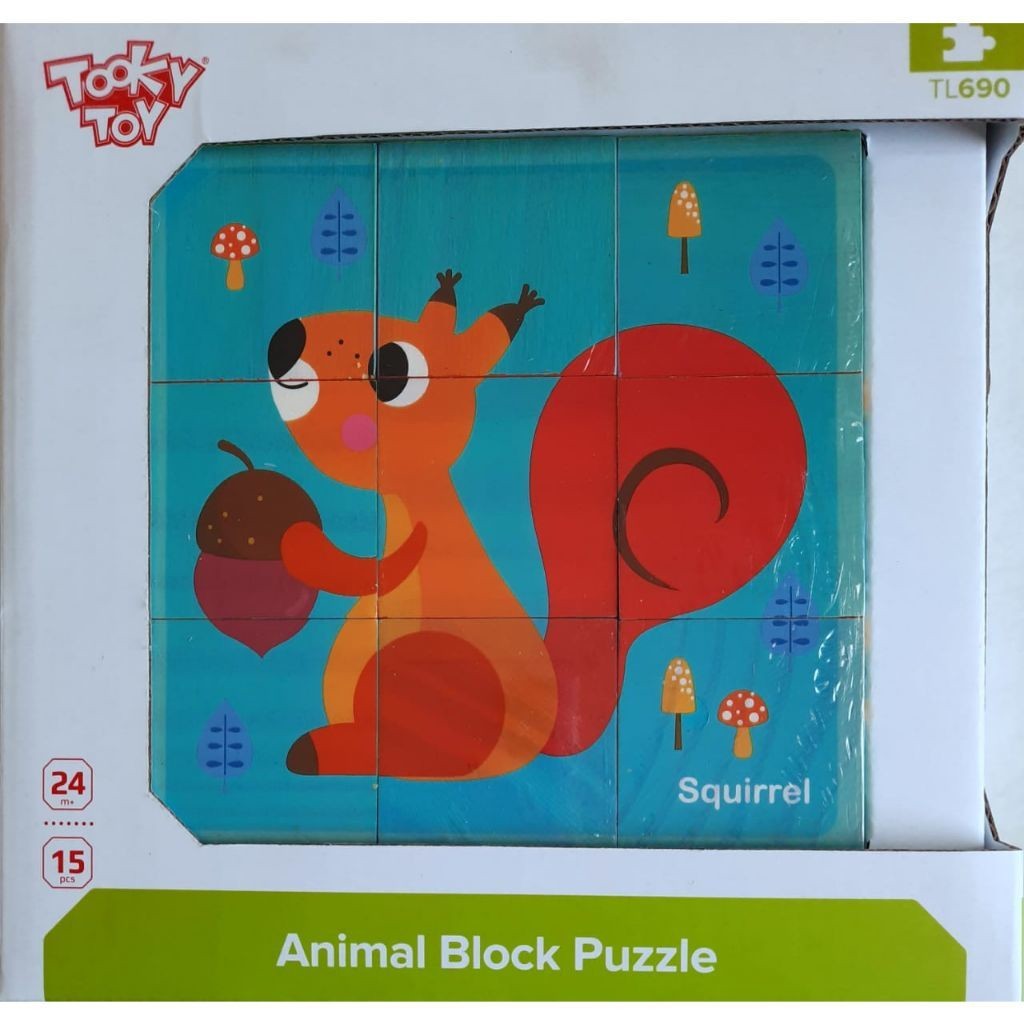 Puzzle Blocos Animais  (com cartões)