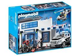 Playmobil City Action - Posto de Polícia com Helicoptero