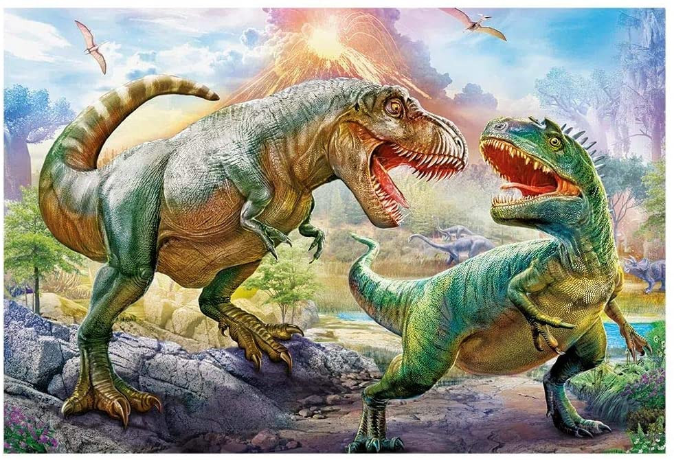 Quebra cabeça Batalha dos Dinossauros - 200 peças