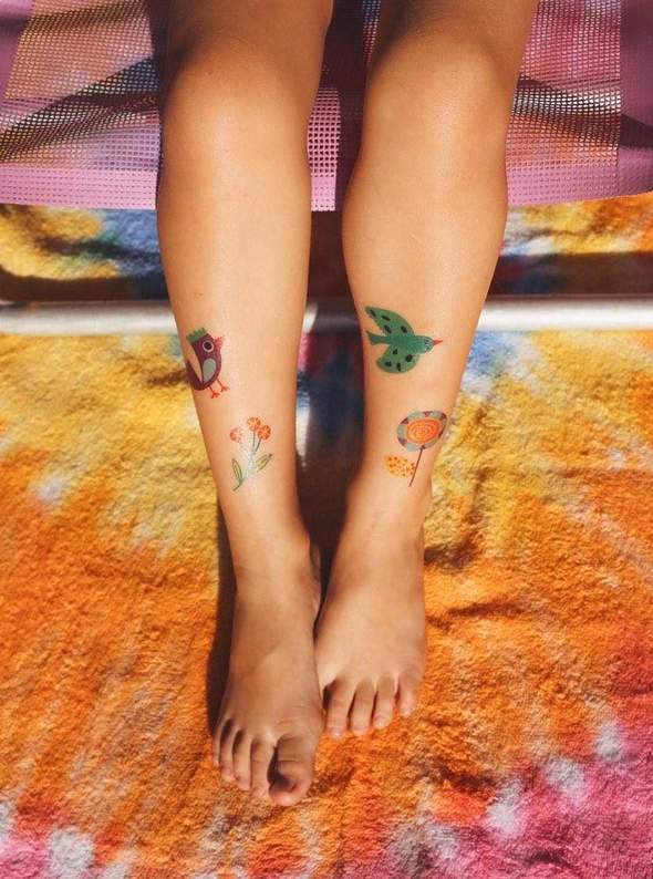 Tatuagem Temporária Pássaros (tatoo)