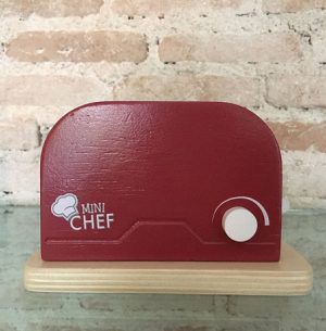 Torradeira Mini Chef  Vermelha retrô - WoodingToys@