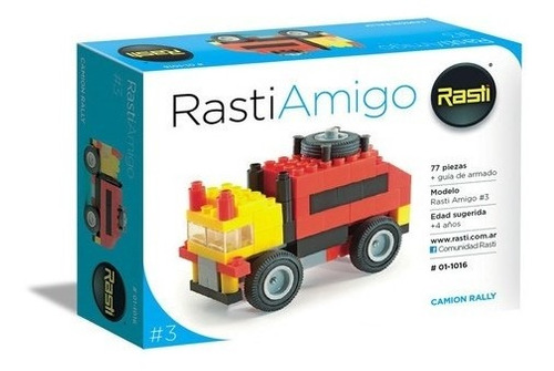 Brinquedo Educativo Amigo Blocos De Montar Caminhão Rally Rasti