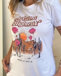 T-shirt algodão arizona highway