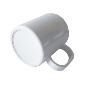 Caneca de Plástico Polímero 360ml Branca com Interior Colorido para Sublimação (SFCT) | Rosa