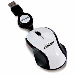 Mini Mouse Retrátil Noruega Branco - USB