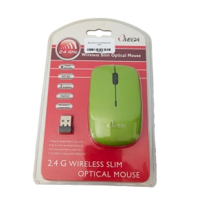 Mouse Sem Fio 2.4G Wireless Slim - Green
