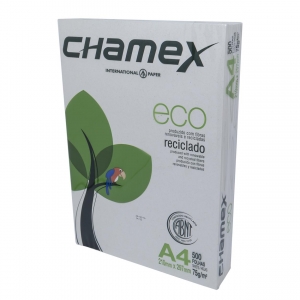 Papel Sulfite A4 Reciclado | Chamex 75g - Resma 500 Folhas