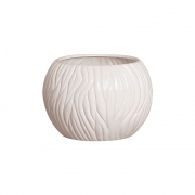 Vaso Branco Linha Maré Em Cerâmica 17,7x24,4 cm