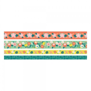 KIT WASHI TAPES FLORAL C/4 UN - BRIGHT FLORAL WASHI TAPES WE R
