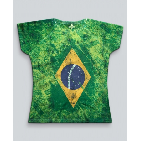 Camiseta Brasil Selos Feminina