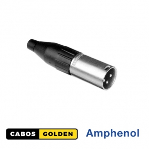 Conector XLR (Canon) macho de linha Amphenol (AC3MM/N) *90.090A*