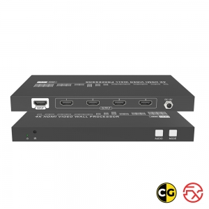 Controlador de Vídeo Wall com 1 entrada HDMI2.0 para 4 telas HDMI2.0  4K60 *FX-VW0104-4K60*