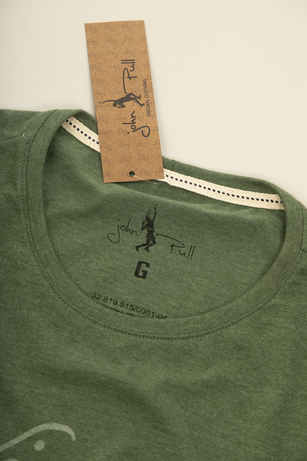Camisetas Masculina Estampada Slim Mesclada Verde