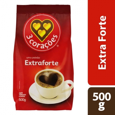 Café 3 Corações Vacuo 500G Extra Forte