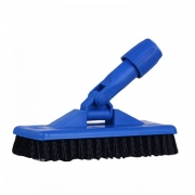 Escova de Nylon com Suporte Limpa Tudo Cor Azul - Limpeza Pesada