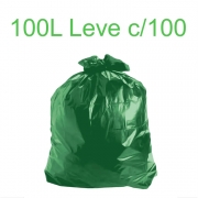 Saco de Lixo Verde 100 litros 100 unidades Tipo Leve