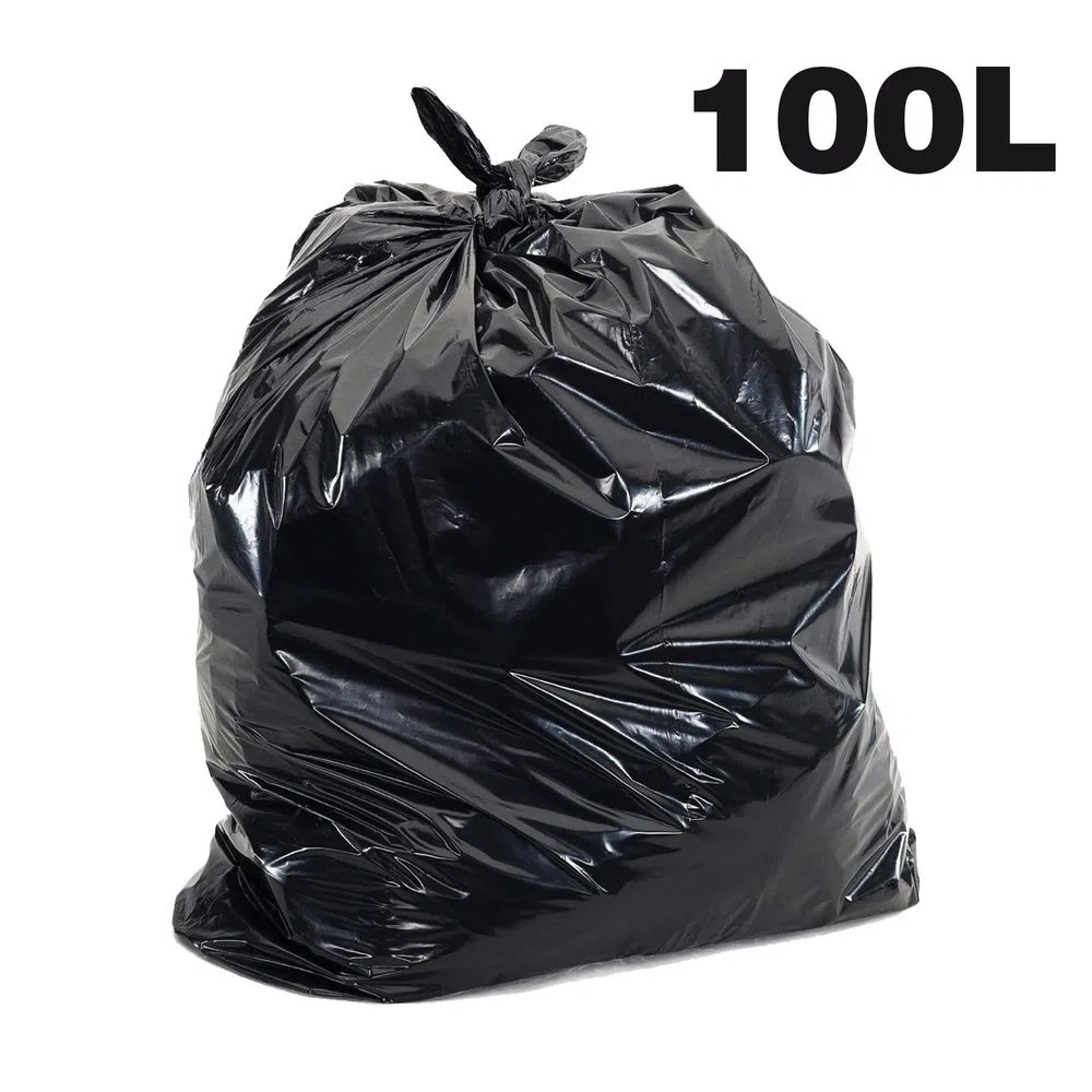 Saco de Lixo Preto 100 litros 100 unidades Leve