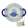 Bowl de Cerâmica Branco c/Azul Artesanal Holandês 14x6cm
