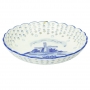 Bowl de Cerâmica Branco c/Azul Artesanal Holandês 18x4cm