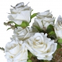 Buquê de Rosas Branco Envelhecido Artificial  40cm