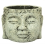 Cachepot Buddha em Cimento Artesanal Areia 9x7cm