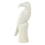 Enfeite Pássaro em Cerâmica Esmaltada -16cm x 42cm Cor: Branco