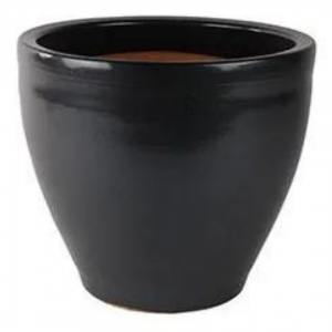Vaso de Cerâmica Preto Jori Anthracite 30x27cm