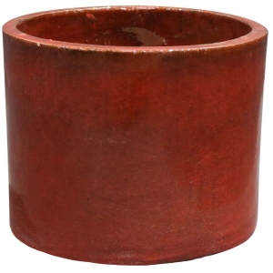 Vaso de Cerâmica Vermelho Artesanal Carmen 37x32cm