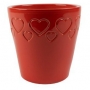 Vaso de Cerâmica Vermelho Hearts Senegal 14x14