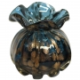 Vaso de Cristal Murano Trouxinha Azul Cobalto 12x12cm