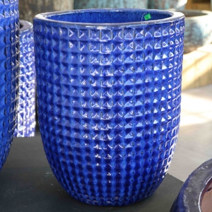 Vaso Grande Vietnamita Para Plantas E Flores Azul 45x60cm