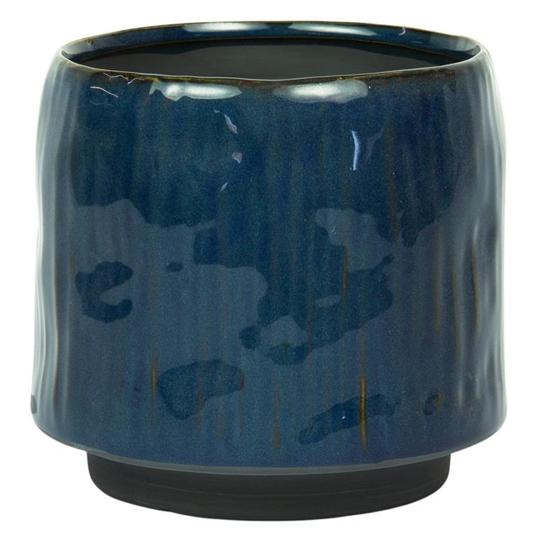 Cachepot de Cerâmica Artesanal Azul Senne 11x11cm