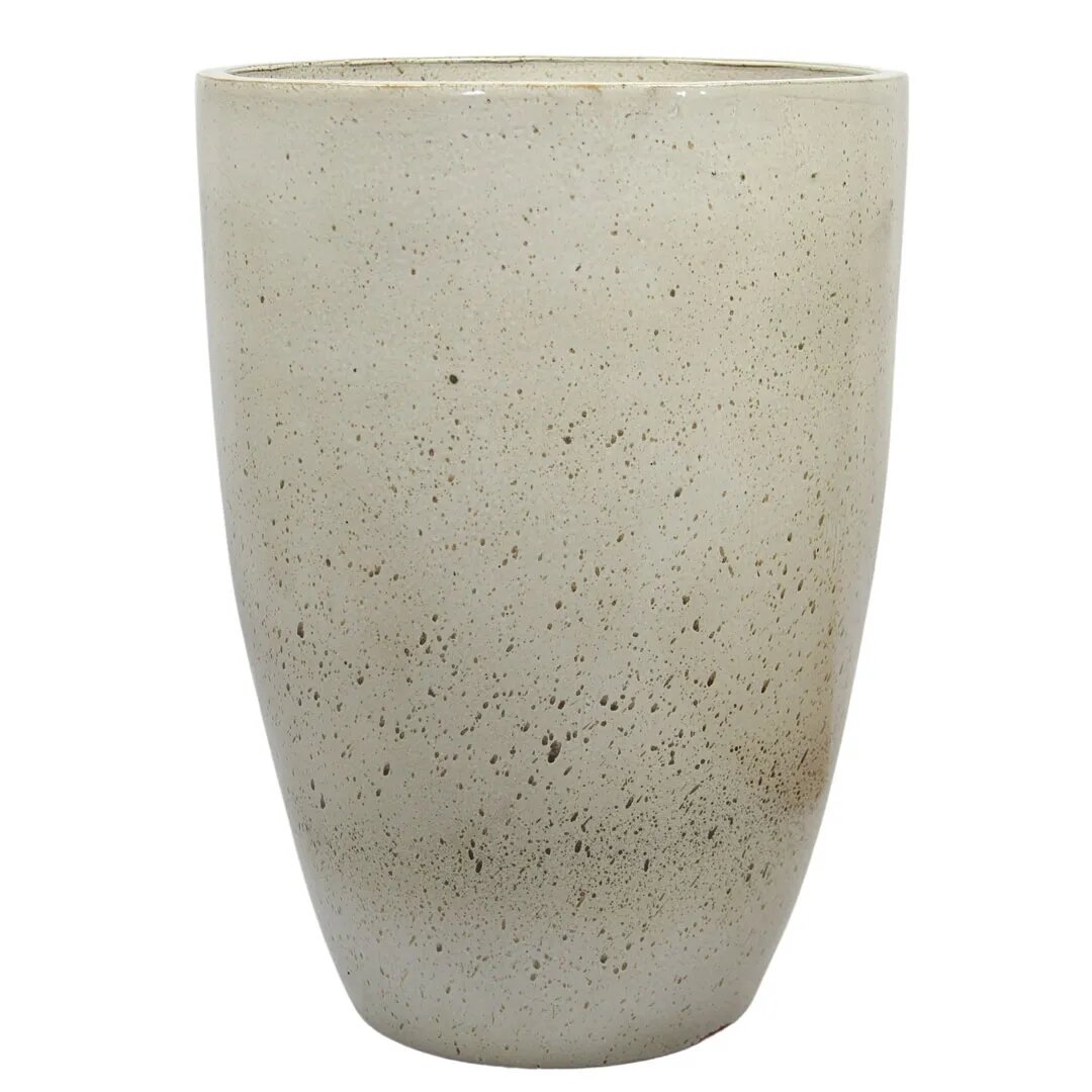 Vaso de Cerâmica Artesanal Branco Liv