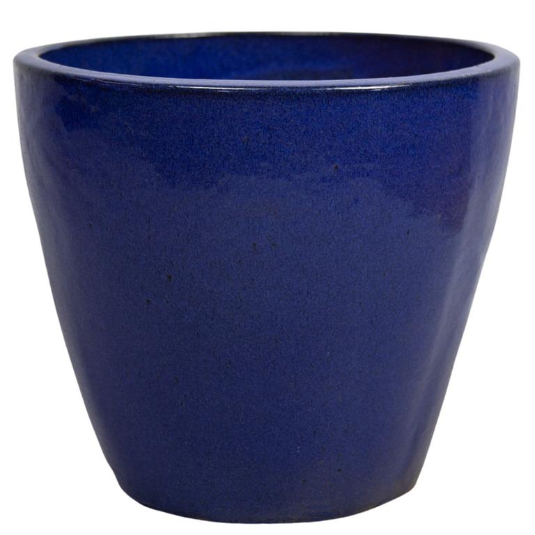 Vaso de Cerâmica Azul Yara 22x22cm